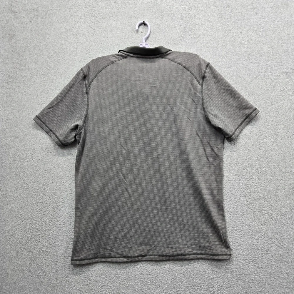 The North Face Men Polo XL Gray Activewear Logo Horizon Flash Dry Stretch